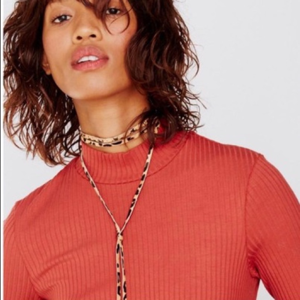 Free People Gigi Studded Choker Bolo - Cheetah